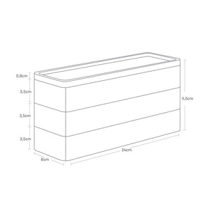 Caja Accesorios Slim 3 Niveles Blanco