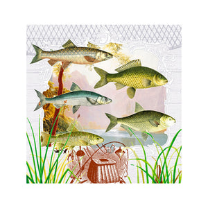 Servilleta Retrato de Peces 20 unidades