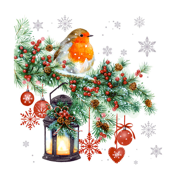 Servilleta Pajarito en Navidad 20 unidades