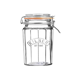 Frasco Kilner Faceteado Cierre Clip 0.95Lt