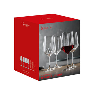 Set 4 Copas  Lifestyle Vino Tinto