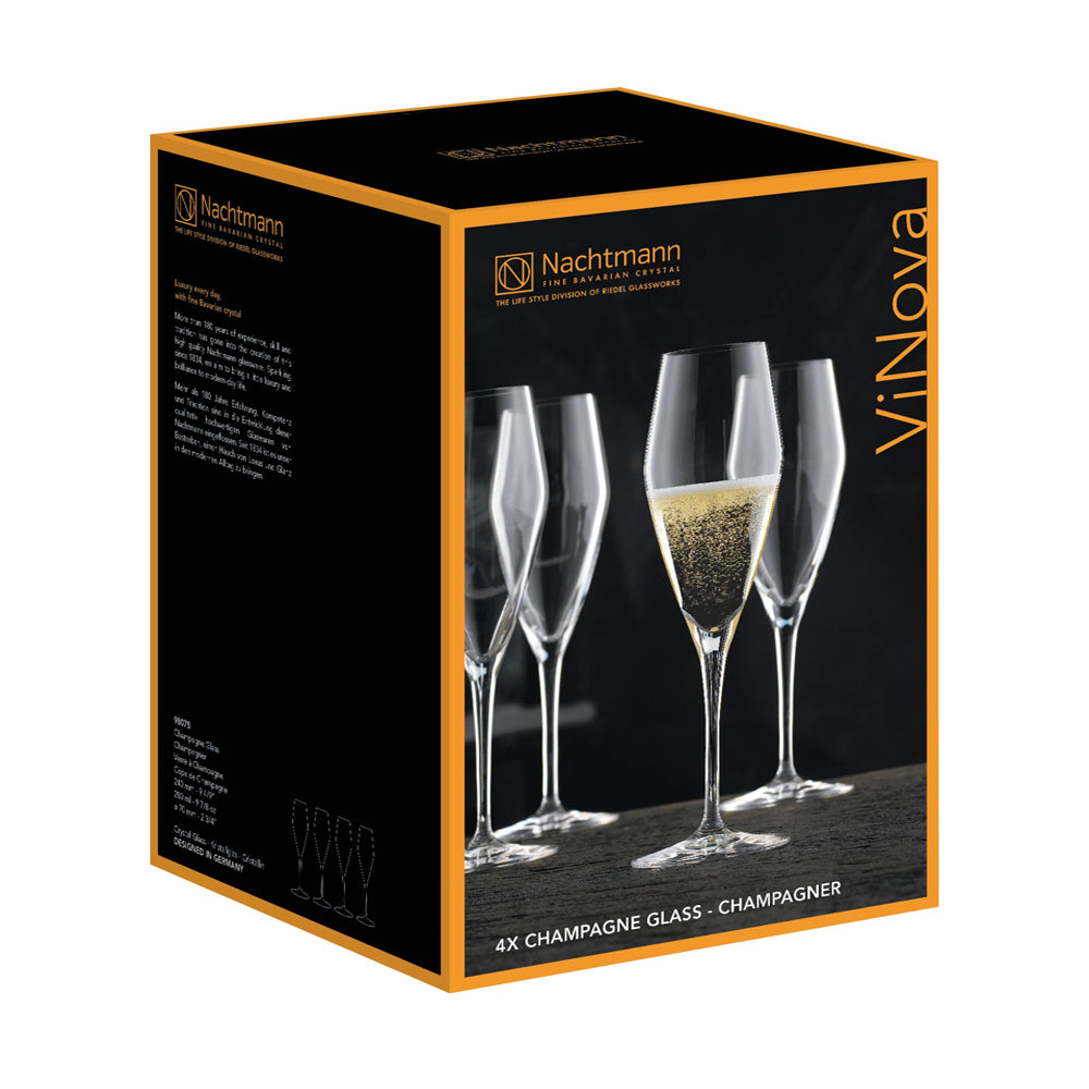 Set 4 Copas ViNova Champagne