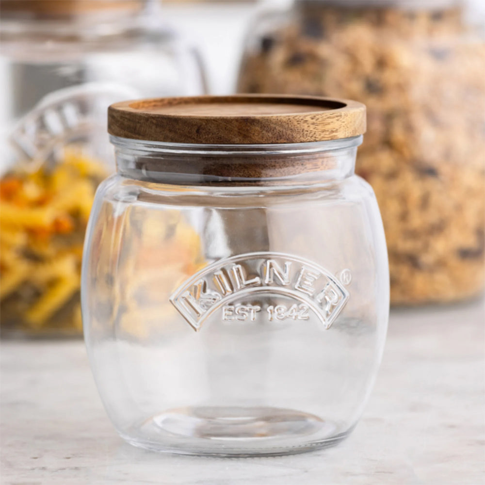 Frasco Kilner Universal Push Top Madera 0.85Lt