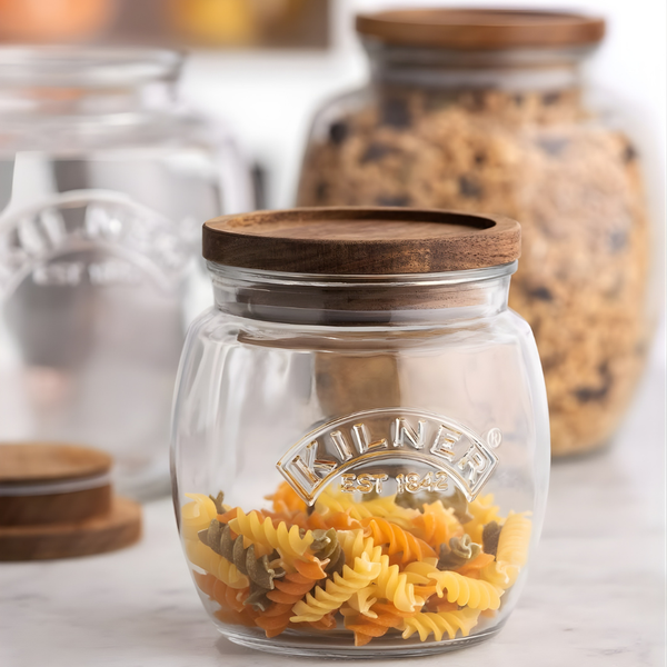 Frasco Kilner Universal Push Top Madera 0.85Lt