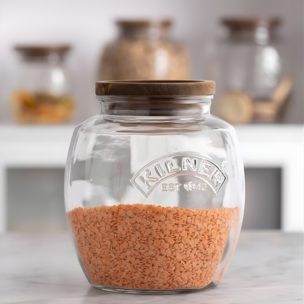 Frasco Kilner Universal Push Top Madera 2Lt