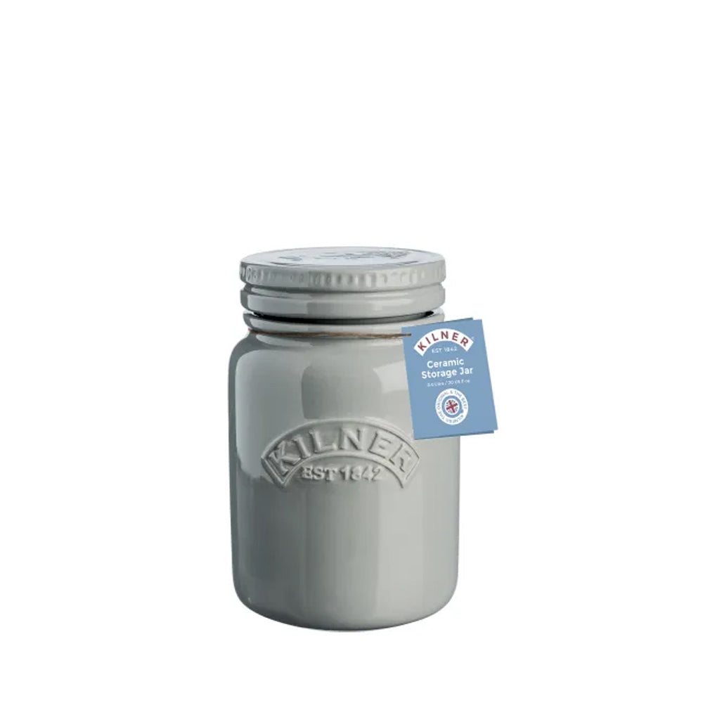 Frasco Kilner Push Top Cerámica Gris 0.6Lt