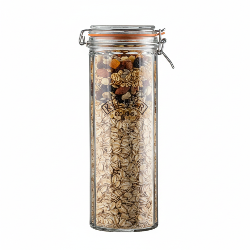 Frasco Kilner Faceteado Cierre Clip 2.2Lt
