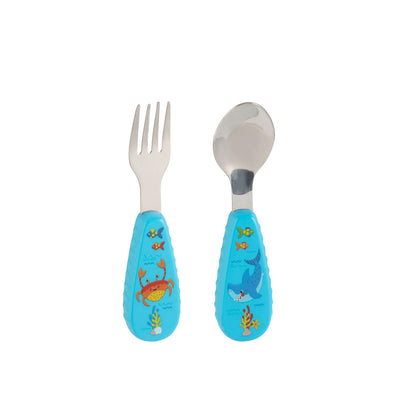 Set Cubiertos Niños Sea Life 2 Pzas