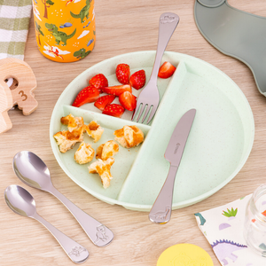 Set Cubiertos Niños Dinosaurios 4 Pzas