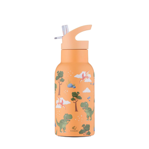 Botella Believe Dinosaurios Bombilla Abatible 350ml