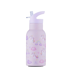 Botella Believe Unicornio Bombilla Abatible 350ml