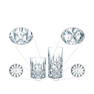 Set 4 Vasos Largos y 4 Vasos Cortos Noblesse