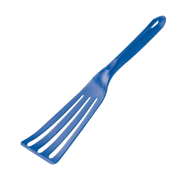 Espátula Ranurada Slim Azul 30cms