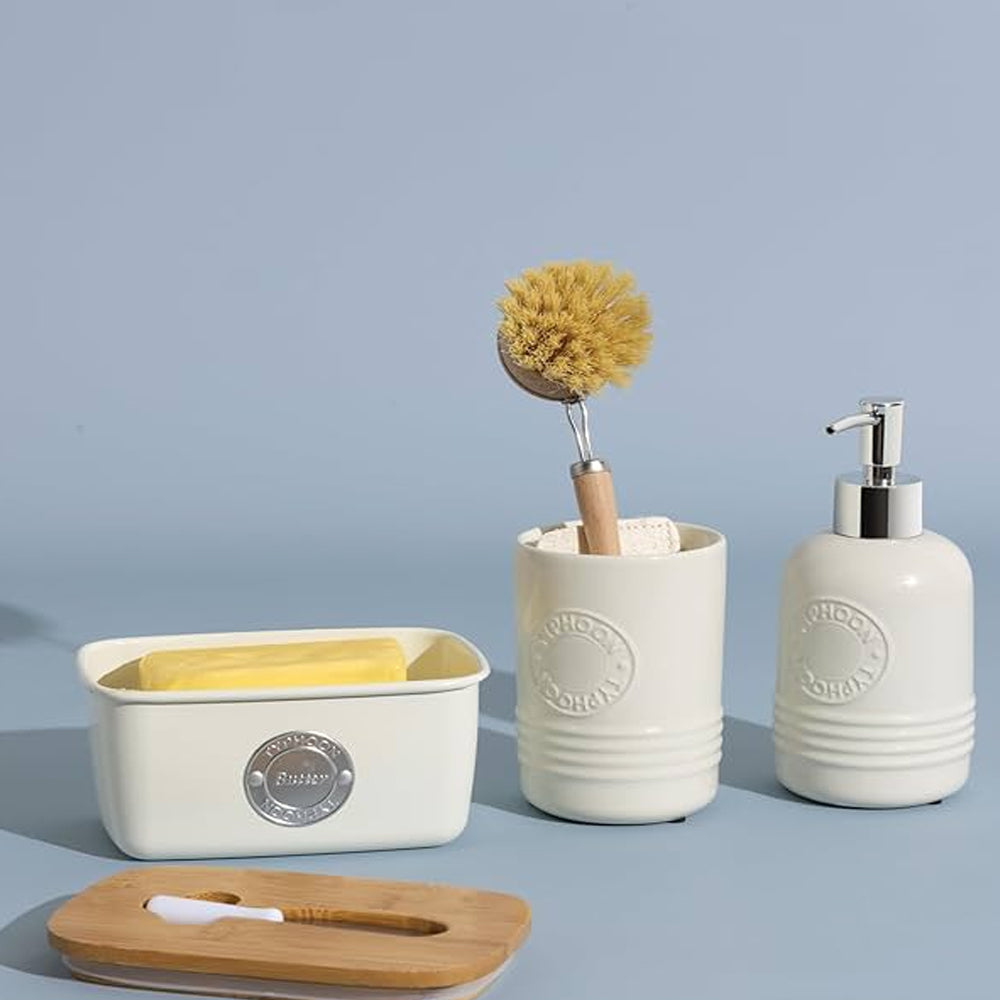 Set Mantequillero con Espátula Living Cream