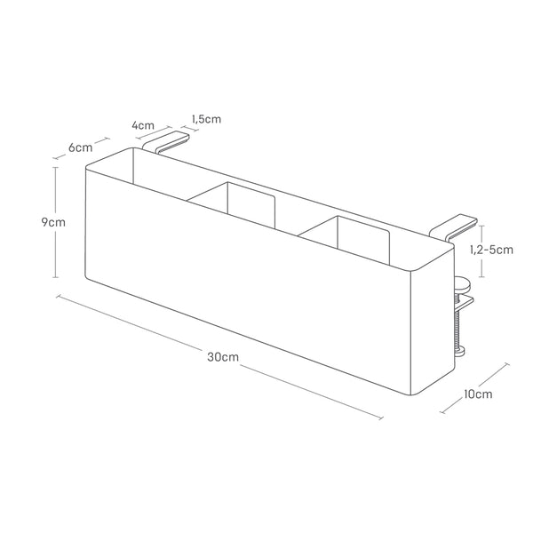 Organizador Lateral Slim Blanco