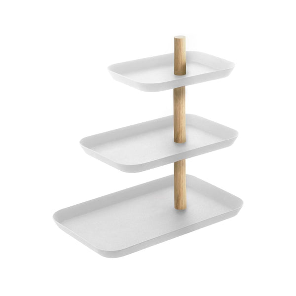 Soporte Accesorios 3 Bandejas Giratorias Blanco