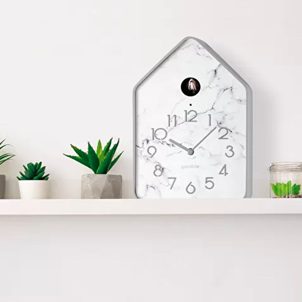 Reloj CuCkoo 'Mármol' con Péndulo Gris Claro
