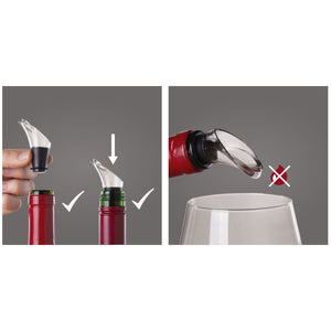 Set 2 Servidores Vino Cortagota Cristal