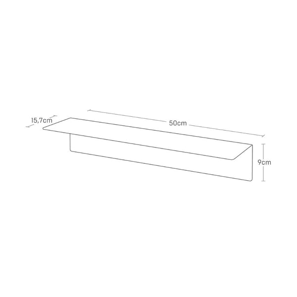 Repisa con Panel Magnético Blanco 50cms