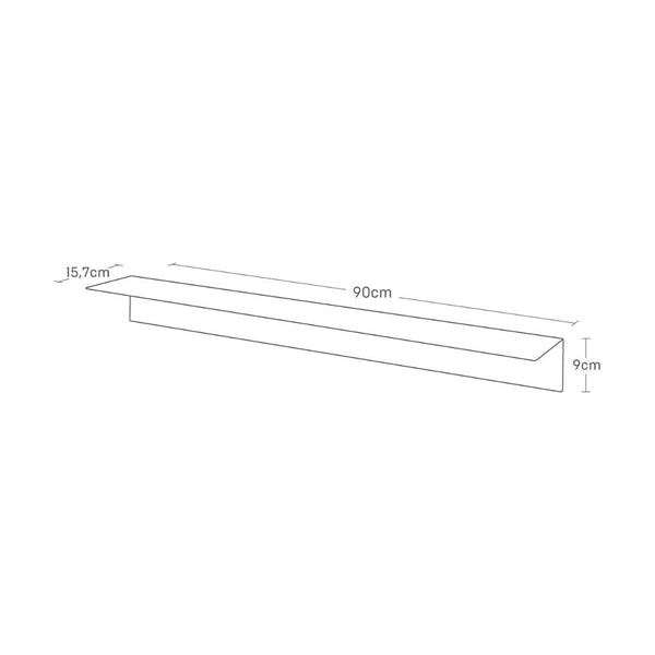 Repisa con Panel Magnético Blanco 90cms
