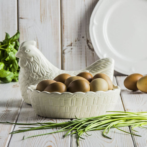 Nido Gallina Crema Cerámica