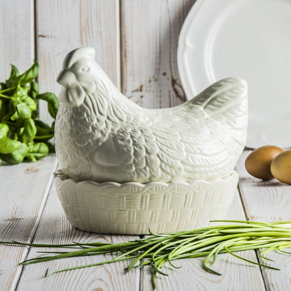 Nido Gallina Crema Cerámica