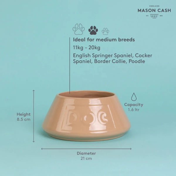 Bowl Perro Beige AntiVuelco 21cms