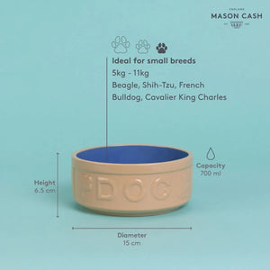 Bowl Perro Beige/Azul 15cms
