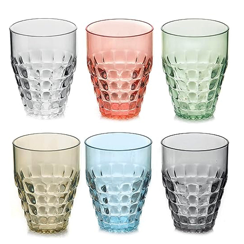 Set 6 Vasos Tiffany Colores Altos