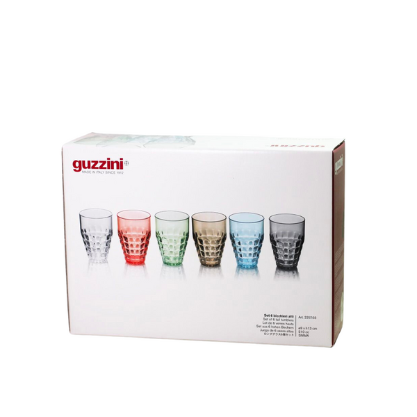 Set 6 Vasos Tiffany Colores Altos