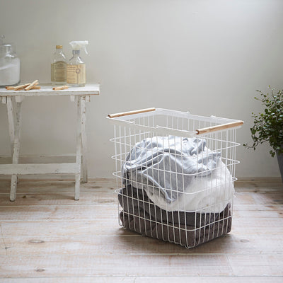 Cesto Ropa Rejilla Blanco