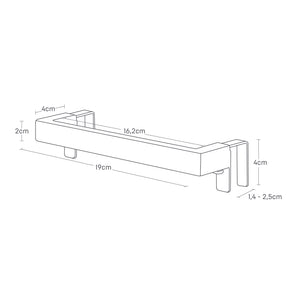 Toallero de Puerta Ajustable Blanco