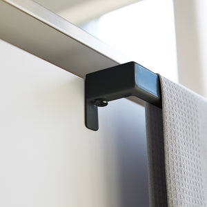Toallero de Puerta Ajustable Negro