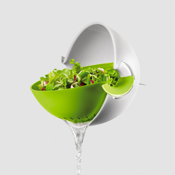 Colador y Bowl Spin&Drain Gris