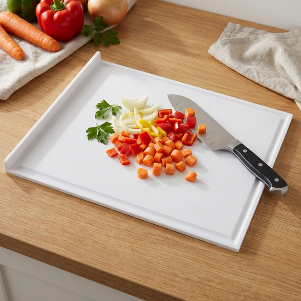 Tabla de Cortar Antideslizante Blanco