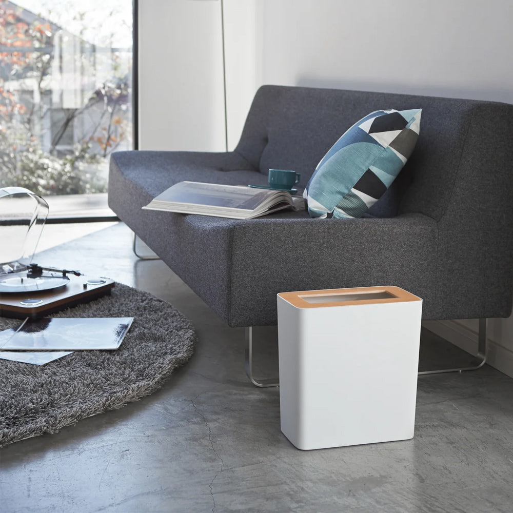 Basurero Rectangular Blanco
