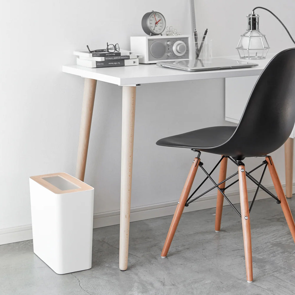 Basurero Rectangular Blanco