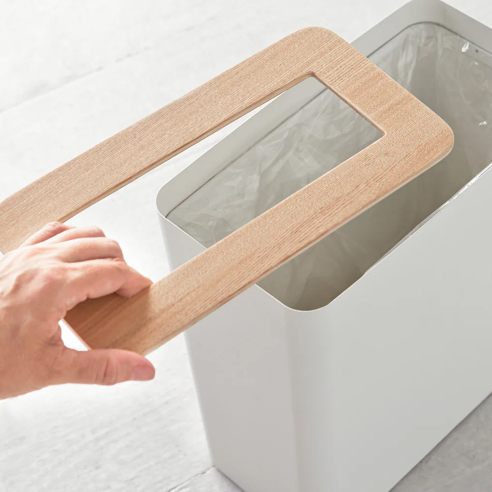 Basurero Rectangular Blanco