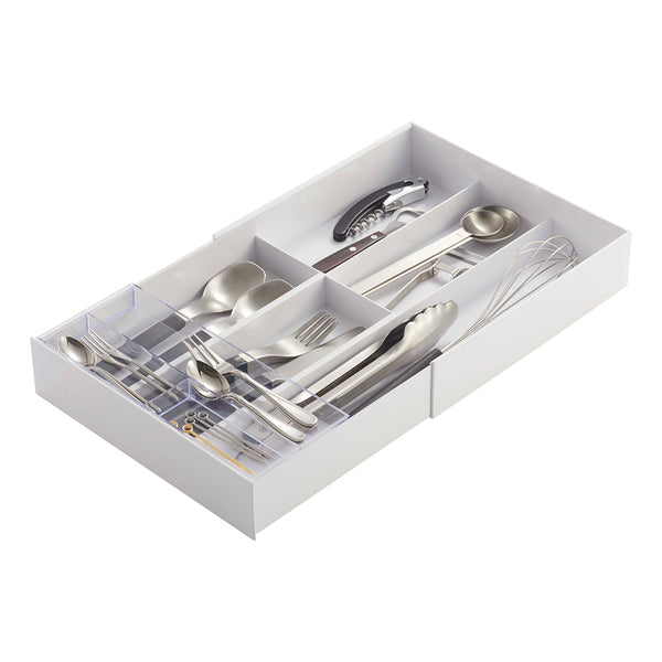 Organizador Cubiertos Extensible Blanco
