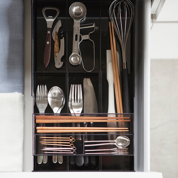 Organizador Cubiertos Extensible Negro