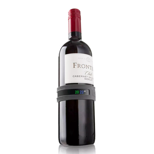 Termómetro Botellas Vino Snap Negro
