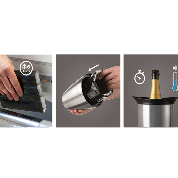 Enfriador de Champagne Elegant Acero Inoxidable