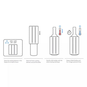 Enfriador de Vino Elegant Acero Inoxidable