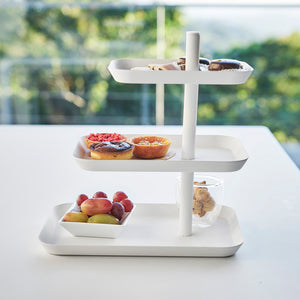 Set Platos Giratorios 3 Niveles Tower Blanco