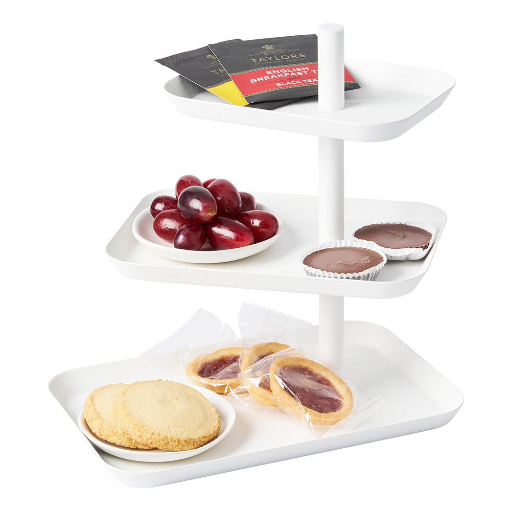 Set Platos Giratorios 3 Niveles Tower Blanco