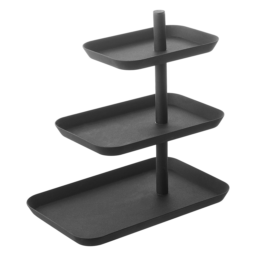 Set Platos Giratorios 3 Niveles Tower Negro