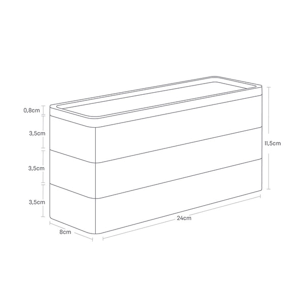 Caja Accesorios Slim 3 Niveles Blanco