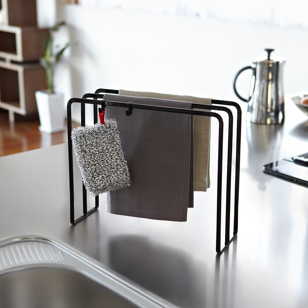 Colgador Paños Cocina Negro