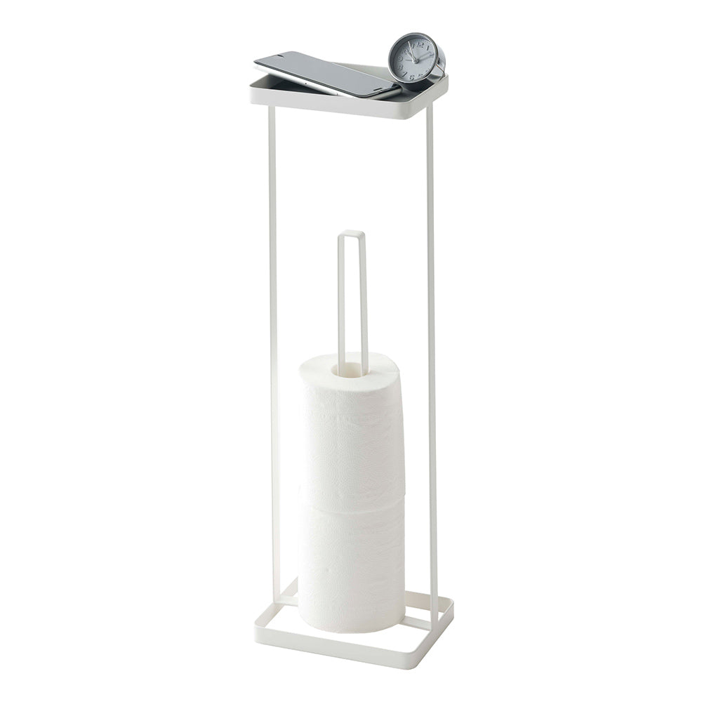 Soporte Papel Higiénico con Bandeja Blanco