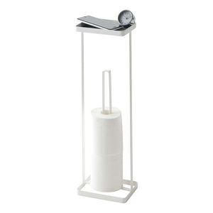 Soporte Papel Higiénico con Bandeja Blanco